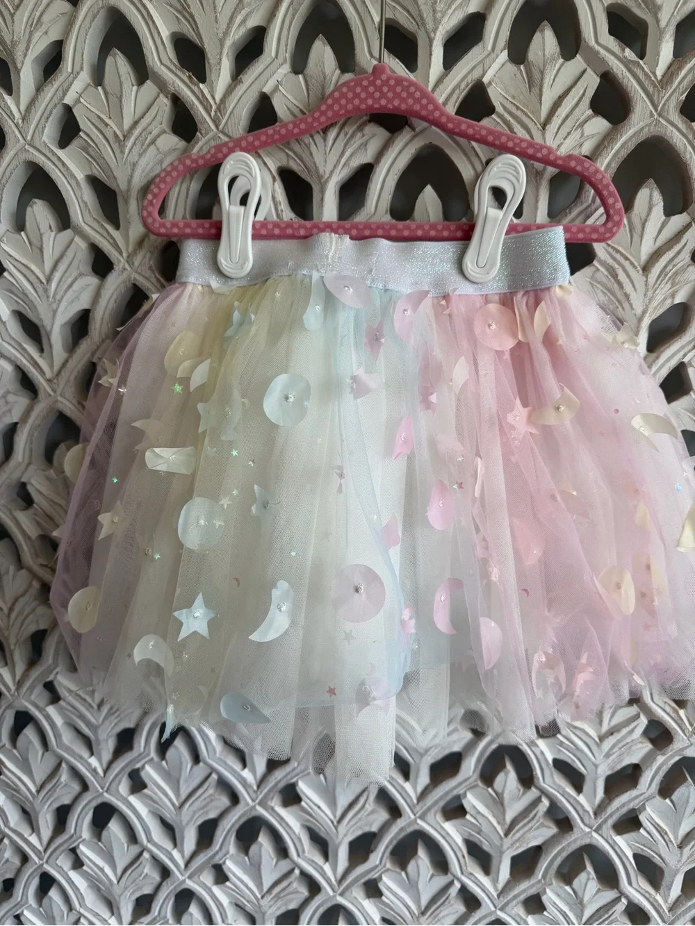 Doe a Deer Moon & Star embellished tutu, size 4T